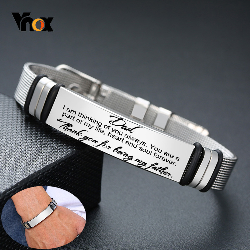 Jewelry Watches For Men - Vnox Mens Stainless Steel Custom Engrave
