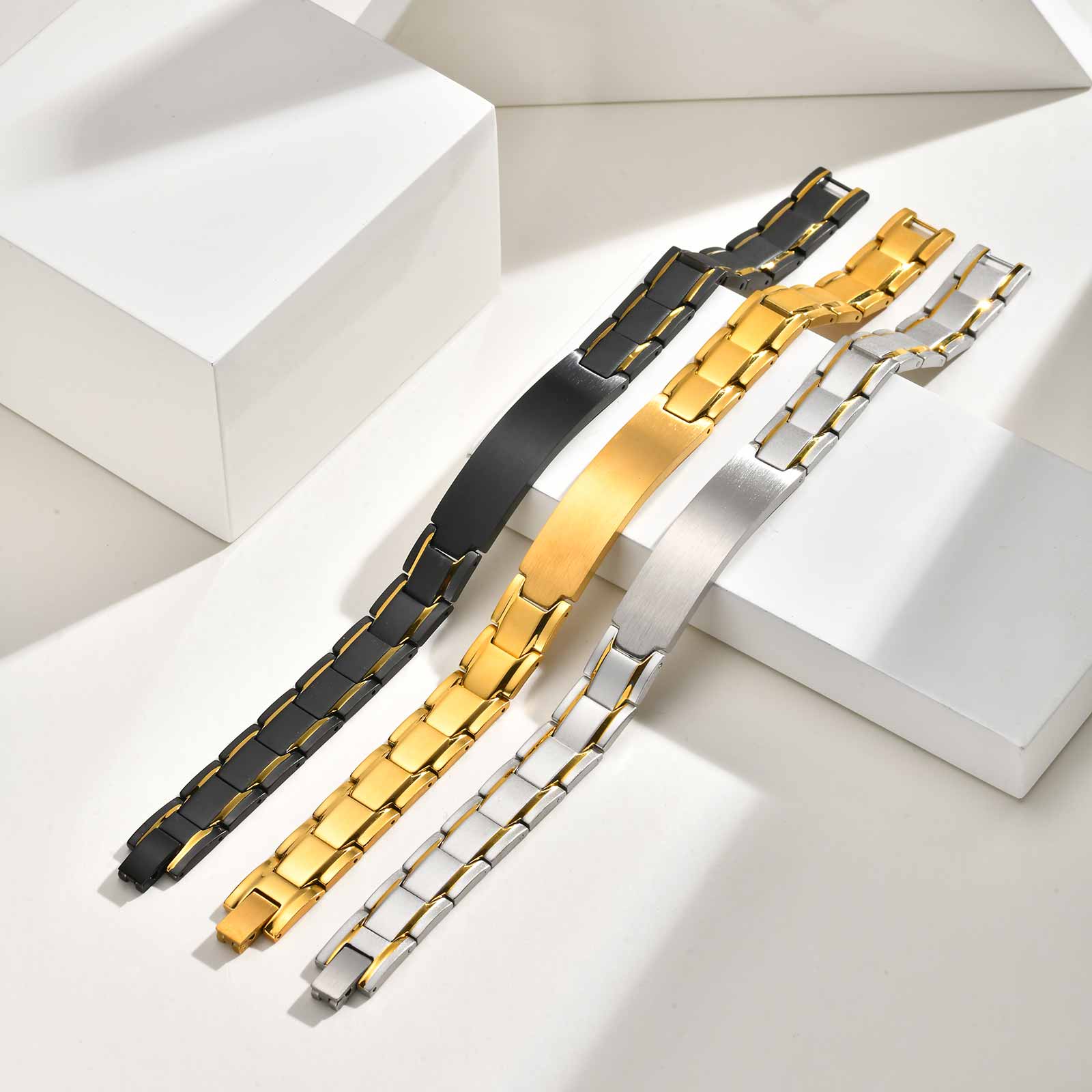 Custom Name Text Engraved Brac - Jewelry Watches For Men 评论和价格