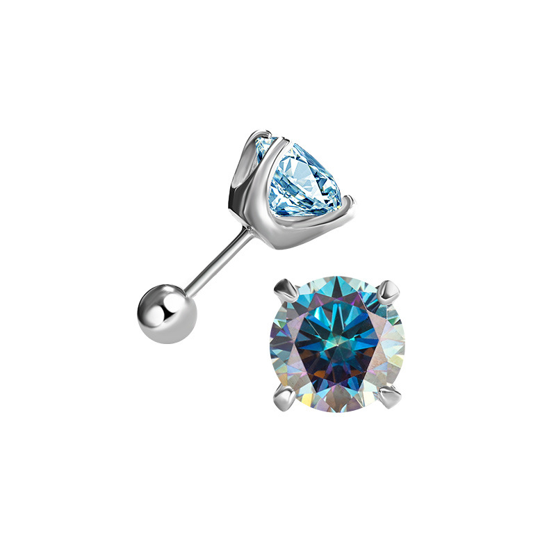 1/2 Carat Moissanite Stud Earr - Diamond Stud Earrings 评论和价格