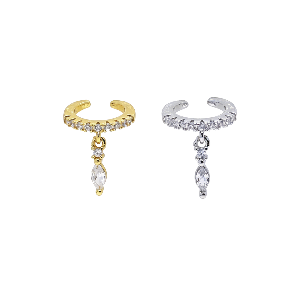 Ear Cuff Micro Pave Cz Marquis - Ear Cuff No Piercing 评论和价格