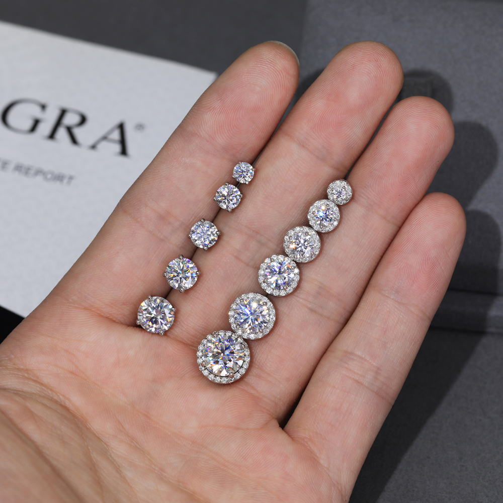NASIA Premium White/Colorful M - Diamond Stud Earrings 评论和价格