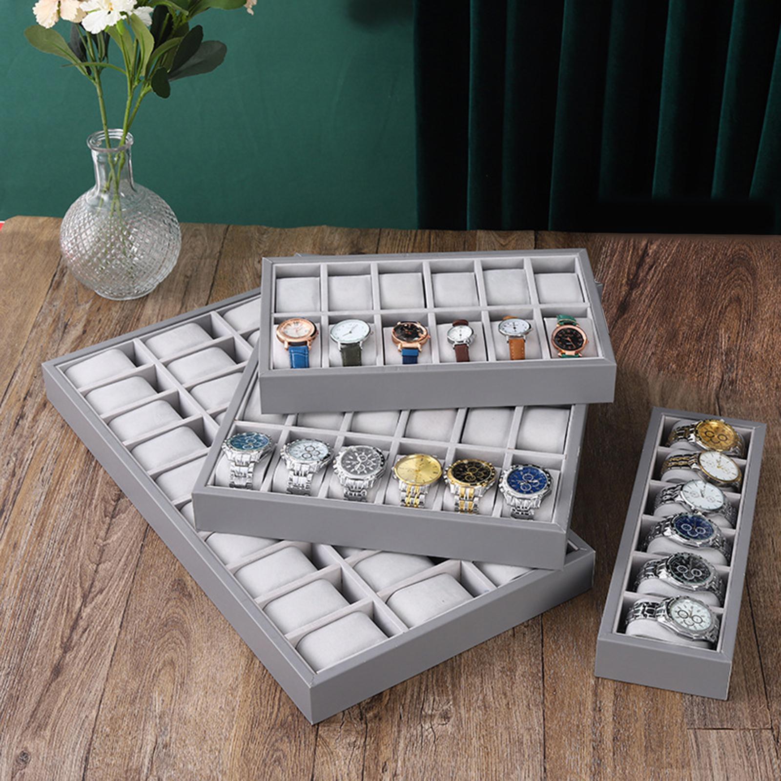 Jewelry Tray Wooden 30 Grid Wa - Jewelry Store Mens Watches 评论和价格