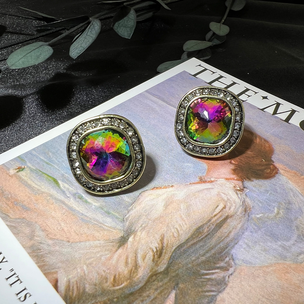 DIY accessories Medieval vinta - Diamond Stud Earrings 评论和价格
