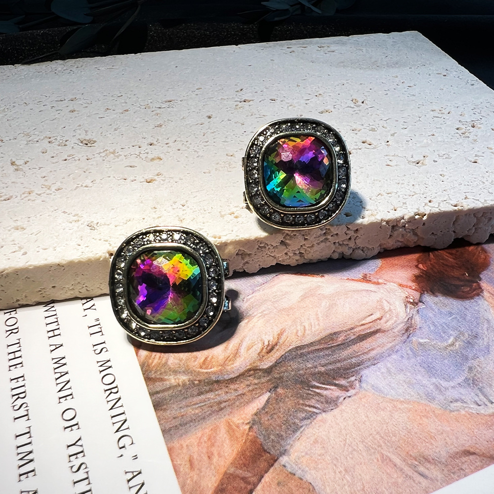 DIY accessories Medieval vinta - Diamond Stud Earrings 评论和价格