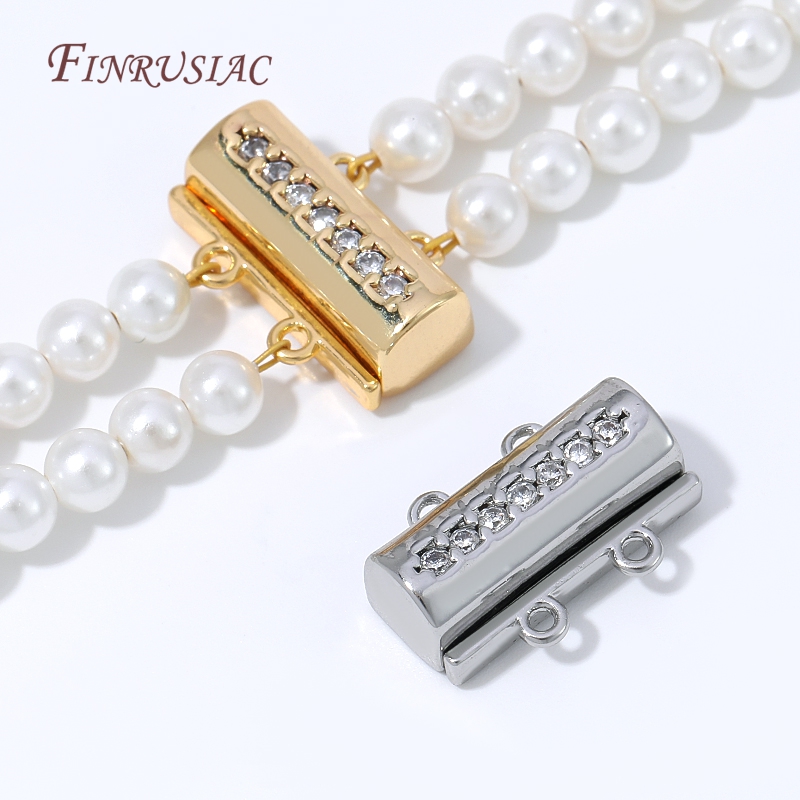 Magnetic Necklace Clasp 18K Go - Pearl Necklace 评论和价格