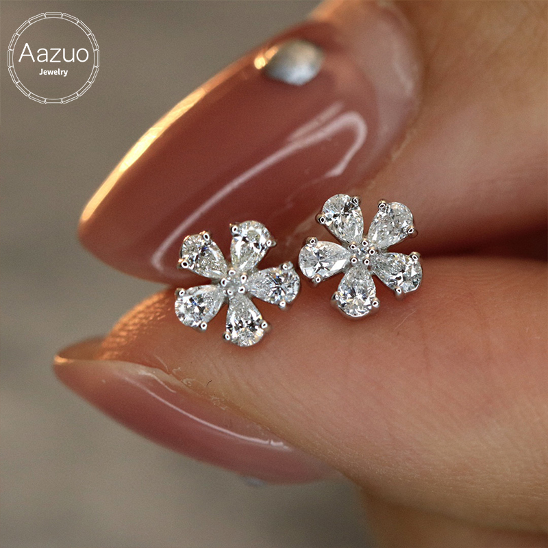 Aazuo Fine Jewelry 18K Orignal - Diamond Stud Earrings 评论和价格