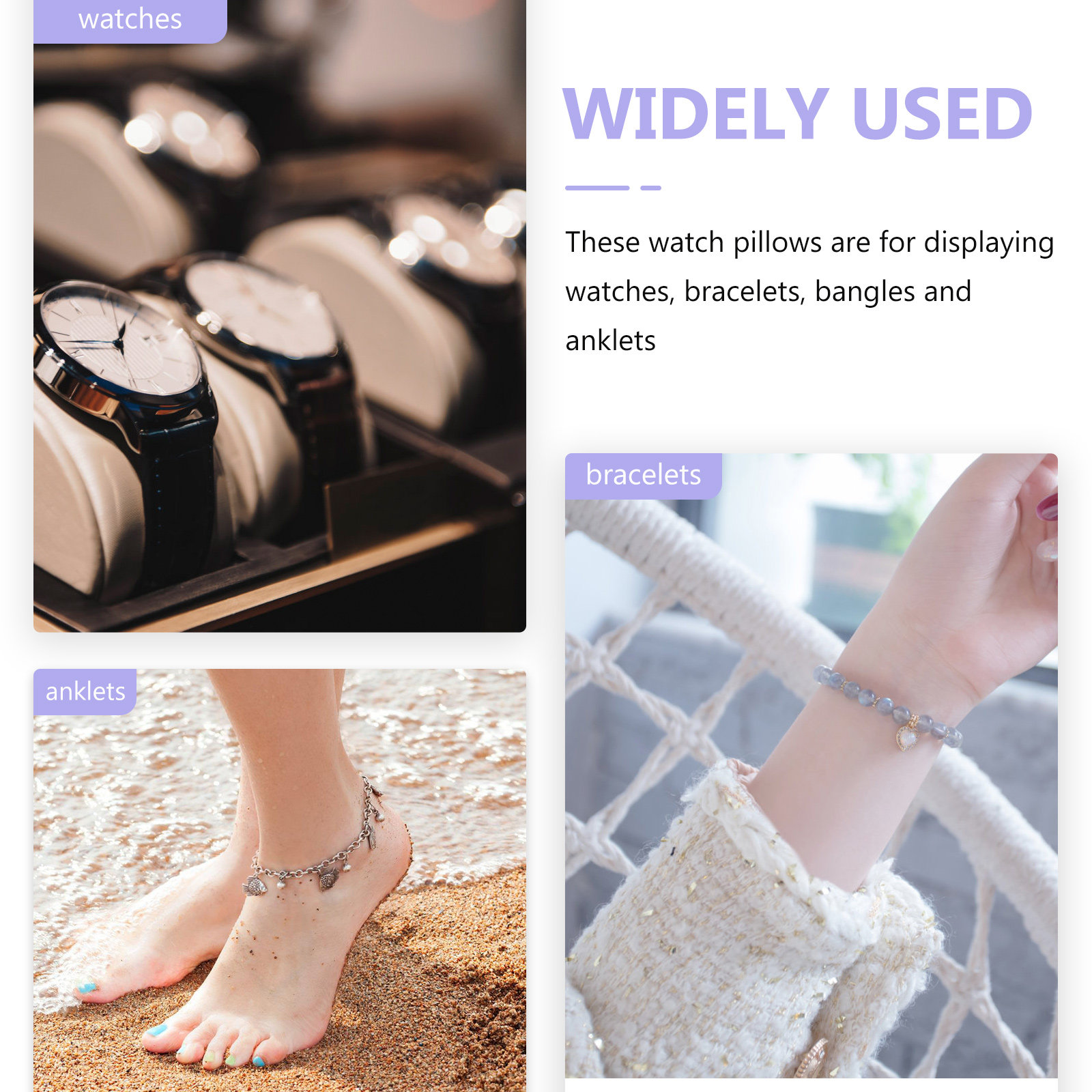 2Pcs Watch Pillows Jewelry Dis - Jewelry And Watches Exhibition 评论和价格