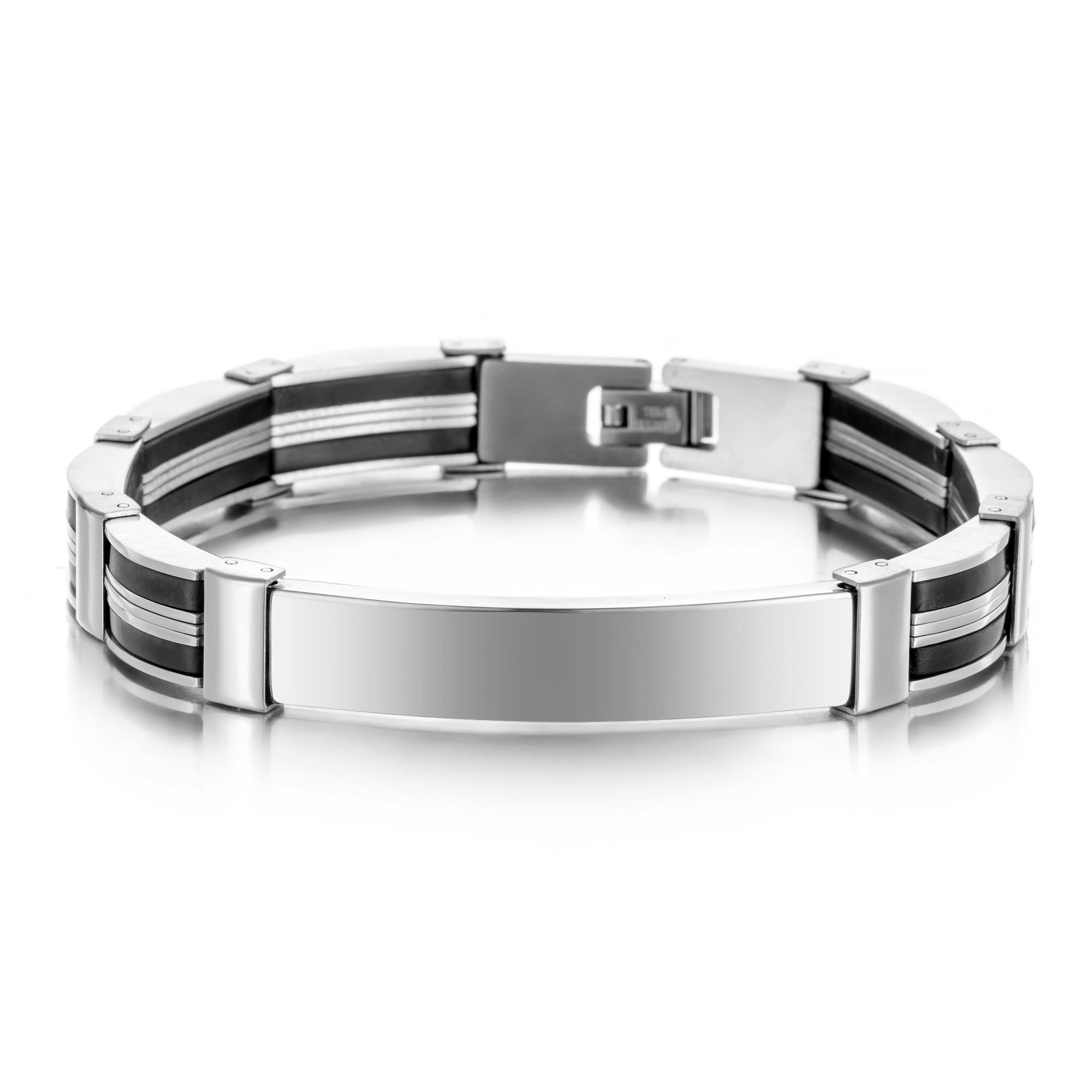 Punk Custom TEXT Name Men Stai - Jewelry Watches For Men 评论和价格