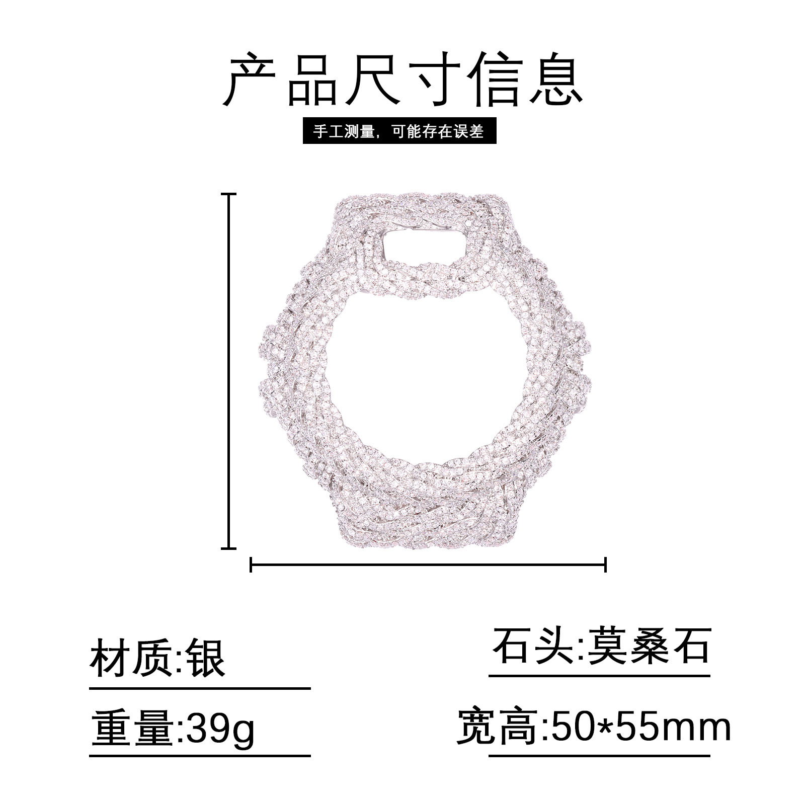 Hip Hop Moissanite Paved Bling - Jewelry Watches For Men 评论和价格