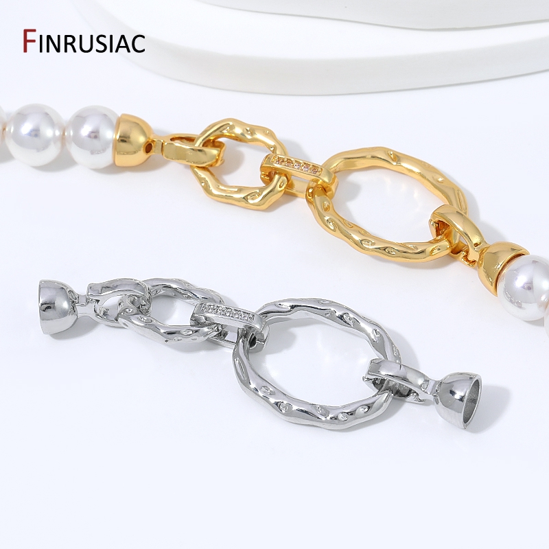 18K Gold Plated Brass Oval Con - Pearl Necklace 评论和价格