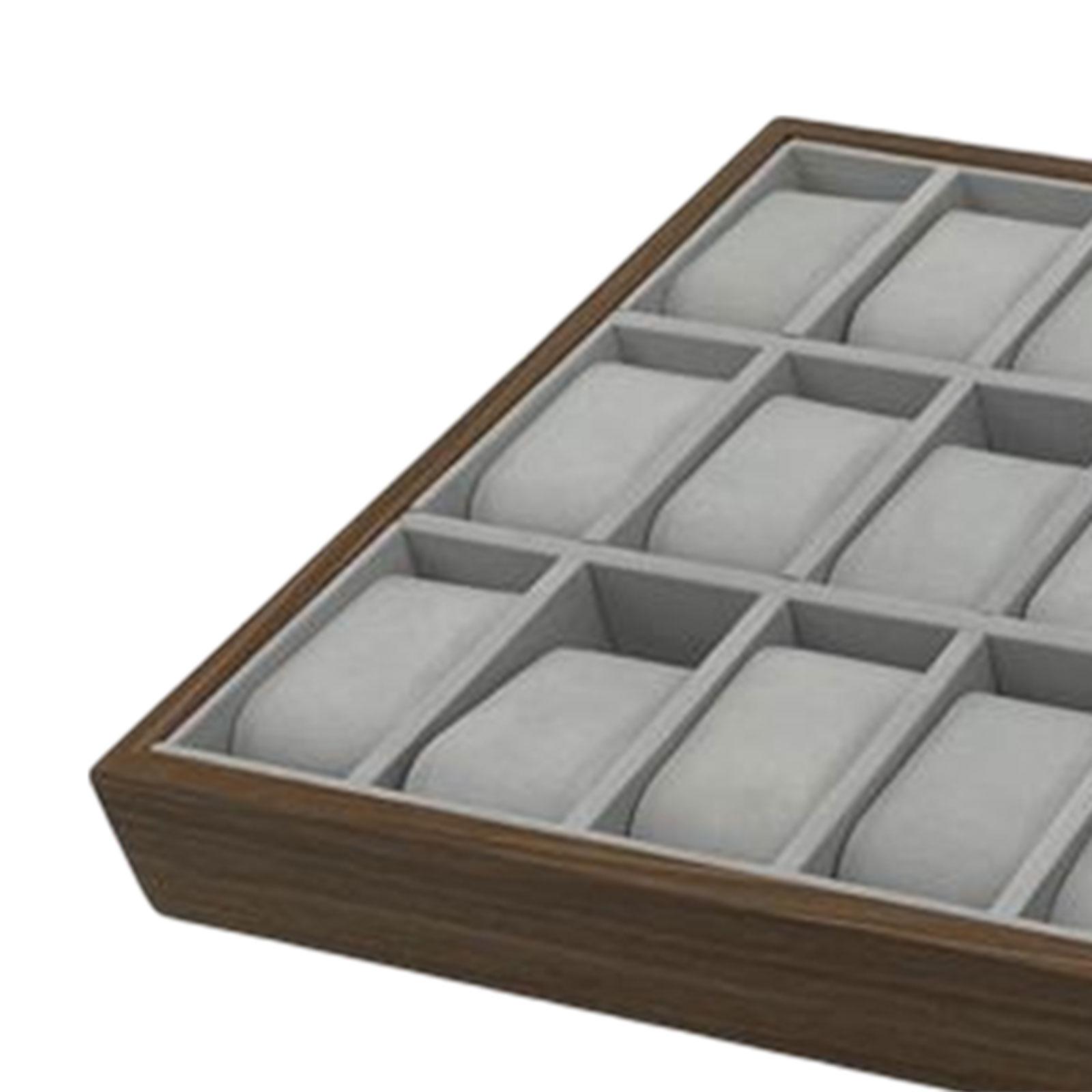 Jewelry Tray 30 Grid Wooden St - Jewelry Store Mens Watches 评论和价格