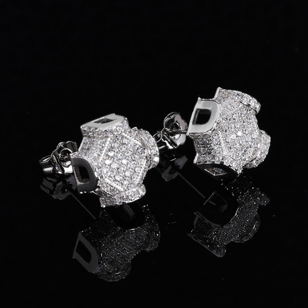 ESKEEM Fine Jewelry 12mm Iced  - Diamond Stud Earrings 评论和价格
