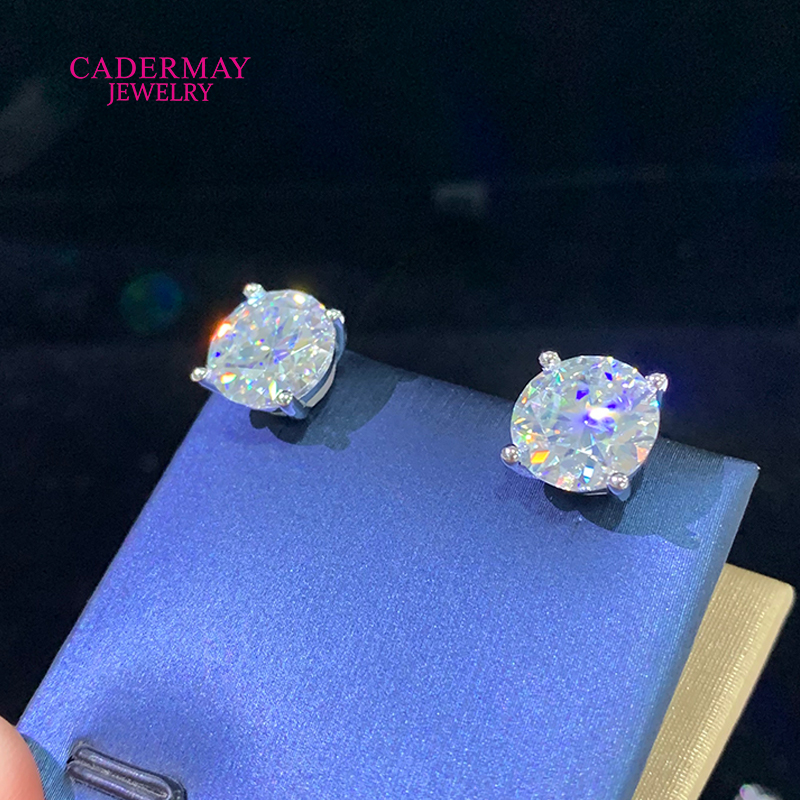 High Quality 4 Prongs Screw Ba - Diamond Stud Earrings 评论和价格